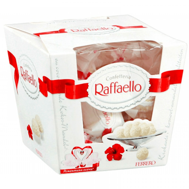 Конфеты Raffaello коробка 150гр. Конфеты Рафаэлло 90 гр. Конфеты Ferrero Raffaello t15 150гр.