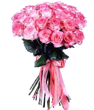 Букет розовых роз экстра класса Джамилия